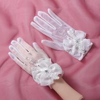 ราคา TEMU ถุงมือเจ้าสาวสีขาวหรูหราพร้อมลายดอกไม้ - ดีไซน์แบ่งนิ้ว, ยาวถึงข้อมือสำหรับงานแต่งงานและปาร์ตี้ของผู้หญิง, ถุงมือ (17592487390196)