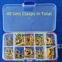 ราคา TEMU 40 ชุด ตะขอเกี่ยวโลหะสีทอง/เงินแบบวินเทจ สำหรับทำเครื่องประดับ พร้อมกล่องเก็บของ (17592497135520)