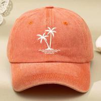 ราคา TEMU หมวกเบสบอลลายต้นมะพร้าว สไตล์วินเทจ หมวกปีกกว้างปรับได้สำหรับผู้หญิง หมวกเดินทางกลางแจ้ง (17592356020925)