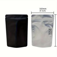 ราคา TEMU ถุง 3.5G 7G 14G 28G 454G ถุง 1 ปอนด์ สีดำด้าน ถุงซิปล็อค กันกลิ่น ถุง Mylar สีใสด้านหนึ่ง ถุงพลาสติกบรรจุภัณฑ์สีดำ (17592228144967)