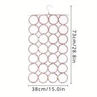 ราคา TEMU ที่แขวนผ้าพันคอ 12/28 รู สีสุ่ม พับได้ ตะขอเข็มขัดผูกโบว์ ที่จัดระเบียบผ้าคลุมไหล่และผ้าพันคอ ที่แขวนสานหวาย ที่เก็บของในตู้เสื้อผ้า ชั้นวางโชว์ (17592300773191)