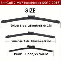 ราคา TEMU ใบปัดน้ำฝนรถยนต์ ชุดใบปัดน้ำฝนหน้าและหลัง สำหรับ VW VOLKSWAGEN Golf 7 MK7 Hatchback 2012-2018 กระจกบังลมหน้า 26"+18"+11" (17592481169209)