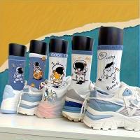 ราคา TEMU ถุงเท้ายาวถึงกลางน่องสำหรับผู้หญิง 5 คู่ สำหรับฤดูใบไม้ผลิและฤดูร้อน ลายการ์ตูนนักบินอวกาศ สไตล์เก๋และสนุกสนาน น้ำหนักเบา นุ่มสบาย ระบายอากาศได้ดี น่ารักและสวยงาม เหมาะกับชุดลำลอง (17592540630881