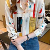 ราคา TEMU เสื้อผ้าผู้หญิง แฟชั่นใหม่ ฤดูใบไม้ผลิ/ใบไม้ร่วง เสื้อโปโลคอปก เสื้อเบลาส์แขนยาว พิมพ์ลาย เสื้อผ้าผู้หญิง (17592547181394)