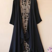 ราคา TEMU เสื้อคลุมชายหาดไซส์ใหญ่พิเศษ แขนสามส่วน ปักลาย สีพื้น แต่งลูกไม้ คาร์ดิแกน เสื้อผ้าสำหรับฤดูร้อนและฤดูใบไม้ผลิ (17592623451090)