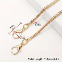 ราคา TEMU โซ่ไหล่ยาวยาว 1 ชิ้น โลหะรูปกระดูกงู หัวเข็มขัดคู่ สายคล้องโทรศัพท์มือถือ 110ซม./43.3 นิ้ว สายคล้องโทรศัพท์แบบสายคล้อง กระเป๋า ยาว สำหรับผู้ชายและผู้หญิง เหมาะสำหรับโซ่รูปแบบกลมสีทองเงิน (1759276