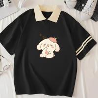 ราคา TEMU เสื้อยืดผู้หญิงลายน้องหรัก - แขนสั้น เสื้อๆ สำหรับคนรักสุนัข ลายพุดเดิ้ลและลูกหมา ซักเครื่องได้ ใส่ได้ทุกฤดู เสื้อคอกลมนุ่ม สำหรับชุดประจำวัน (ไม่มีเข็มกลัดคอ) (17592495131330)