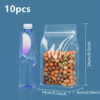 ราคา TEMU ชุดถุงเก็บอาหารแบบใช้ซ้ำได้ 10 ใบ, ถุงใสแบบฝ้า, ถุงซิปล็อคแบบตั้งได้, เหมาะสำหรับเก็บของแห้ง, อุปกรณ์ครัว และห่อคริสต์มาส (17592785550972)