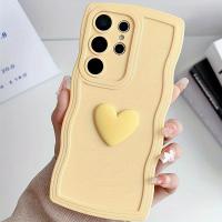 ราคา TEMU เคสโทรศัพท์: ลายคลื่นสามมิติรูปหัวใจ สำหรับเคส S24 S23/S21 แฟชั่นนำ S22U เคสสีพื้น (17592367777760)