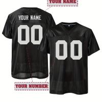 ราคา TEMU เสื้อแข่งฟุตบอลผู้ชาย แขนสั้น ทรงหลวม ระบายดี ปักลายชื่อและหมายเลขตามสั่ง คอวี เสื้อรักบี้ เสื้อกีฬา สำหรับฝึกซ้อมทีม (17592691348098)