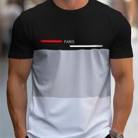 ราคา TEMU เสื้อยืดคอกลมชาย 3D พิมพ์ลายปารีส เสื้อผ้าชายๆ สำหรับฤดูร้อน เสื้อยืดหลากสี (17592982371981)