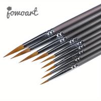 ราคา TEMU แปรงเส้นผมคุณภาพสูง 9 ชิ้น สำหรับวาดภาพสีน้ำ สีโปสเตอร์ สีน้ำมัน ปากกาเส้นตะขอ ด้ามปากกาเบิร์ชสีบางยาวทนทาน อุปกรณ์ศิลปะระดับมืออาชีพ (17593417789529)