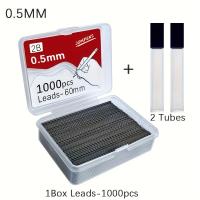 ราคา TEMU ดินสอกดเปลี่ยนไส้ได้ 700/1000 ชิ้น ขนาด 0.5 0.7 0.9 มม. 2B ยาว 60 มม. สำหรับวาดภาพและงานศิลปะ หลอด 2 หลอด อุปกรณ์เครื่องเขียน (17592285972612)
