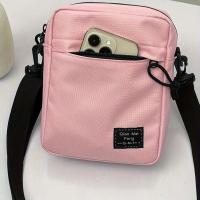 ราคา TEMU กระเป๋าสะพายข้างผ้าไนลอนสตรีแฟชั่นสี่เหลี่ยมขนาดมินิสีพื้น (17592333102963)