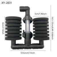 ราคา TEMU XY-2822 XY-2831 ตัวกรองชีวเคมี 2 ขนาดและฟองน้ำสำรอง, ตัวกรองเงียบสีดำ ฟองน้ำคู่สำหรับตู้ปลา ตัวกรองฟองน้ำชีวเคมีแบบจมน้ำถ้วยดูดแรง 4 ซม., ไม่รวมปั๊มลมและท่อ (17592352735598)