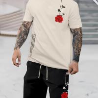 ราคา TEMU #เสื้อยืดผู้ชายและกางเกงขาสั้นเอวยางยืดเชือกผูก (17592383936175)