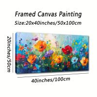 ราคา TEMU ภาพวาดบนผืนผ้าใบ 2D แบนราบ ลายดอกเดซี่สีน้ำเหลืองและสีน้ำ สไตล์ภาพวาดสีน้ำมัน สำหรับตกแต่งผนัง สำนักงาน ห้องนอน ห้องน้ำ และห้อง (17592409630877)