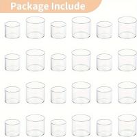 ราคา TEMU ที่วางเทียนแก้วขนาดเล็ก 12 หรือ 24 ชิ้น สำหรับเทียนลอยน้ำ เหมาะสำหรับงานแต่งงานกลางแจ้ง, วันหยุด และของตกแต่งโต๊ะ, ความสูง 4.14 ซม. และ 5.08 ซม. (17592500945126)