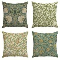 ราคา TEMU 4 ชิ้น, ปลอกหมอนอิงลาย William , ของตกแต่งสไตล์วินเทจสำหรับปลอกหมอนอิง, ปลอกหมอนอิงสไตล์ฟาร์มเฮาส์, สำหรับระเบียง โซฟา โต๊ะทำงาน ห้อง กลางแจ้ง, ไม่รวมไส้หมอน ขนาด 18X18 นิ้ว (17592542521619)