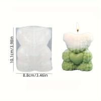 ราคา TEMU แม่พิมพ์ซิลิโคนตุ๊กตาหมีเท็ดดี้แบร์ SILIKE LUFEI สำหรับทำเทียนและสบู่ DIY 1 ชิ้น - ดีไซน์หมีกุหลาบ 3 มิติศูนย์กลางหัวใจ เหมาะสำหรับงานฝีมือแว็กซ์สีต่างๆ (17592587261564)