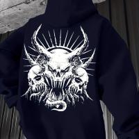 ราคา TEMU เสื้อฮู้ดผู้ชายสไตล์คาชูอัลพริ้นท์ด้วยลายกราฟิกที่มีโครงกระดูก - ผ้าทอในฤไม้ผลิและใบไม้ร่วง, ครอบครัวปกติ, ผสมโพลีเอสเตอร์ยืดเล็กน้อย, มีฮู้ด - เสื้อฮู้ดสไตล์เยาวชนที่ดูดี (17592724416498)