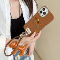 ราคา TEMU เคสโทรศัพท์: เคสหนังสองในหนึ่งลายปักสเตอริโอ + สายข้อมือหนังรูปสุนัข กันได้กับ Apple iPhone 16 15 14 13 12 Pro Pro Max (17592829768069)