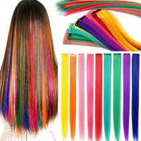 ราคา TEMU คลิปต่อผมสีสันสดใส 9 ชิ้น ผมตรง อุปกรณ์ต่อผมหลากสี สำหรับผู้หญิง ชิ้นส่วนวิกผมไฮไลท์สำหรับงาน คอสเพลย์ สไตล์ Y2K (17592226427092)