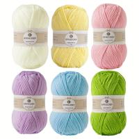 ราคา TEMU ไหมพรมถักโครเชต์สำหรับผู้เริ่มต้น 6 กลุ่ม, สีขาวดำ, ไหมพรมอะคริลิคฟูฟ่อง 100% ดูเห็นรอยถักง่าย, ไหมพรมถักโครเชต์สีกลางสำหรับชุดถักโครเชต์สำหรับผู้เริ่มต้น (6X50G) (17592265578996)