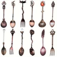ราคา TEMU ชุดส้อมและช้อนโลหะย้อนยุค 12 ชิ้น สำหรับร้านอาหาร, ร้านไอศกรีม, คอฟฟี่ช็อป, แยม, ขนมอบ และโรงแรม (17592386367056)