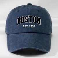 ราคา TEMU หมวกเบสบอลลายพิมพ์ BOSTON สไตล์วินเทจ - หมวกๆ ปรับได้, หมวกด้านบนอ่อนนุ่มสำหรับผู้ชาย (17592307947661)