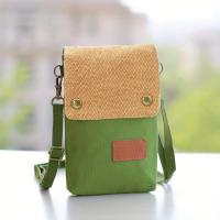 ราคา TEMU กระเป๋าสะพายข้างผ้าแคนวาสสีพื้น 3 ชั้น 1 ชิ้น (17592388183258)