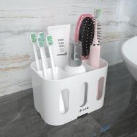 ราคา ที่วางแปรงสีฟันในห้องน้ำ, ที่วางแปรงสีฟันบนโต๊ะ, ที่วางแปรงสีฟันไฟฟ้าช่อง 5 ช่องและช่องแขวน 2 ช่อง (17592191466466)