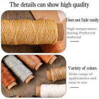ราคา ด้ายเทียน 10 สีสำหรับเย็บทุก 33 หลา, เหมาะสำหรับงานฝีมือหนัง DIY, ซ่อมรองเท้า, การผูกหนัง, และการเย็บหนัง (17592215947078)
