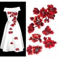 ราคา 5 ชิ้น/ชุด ดอก ปักผ้าปักละลายน้ำได้ ชุดเดรส เสื้อผ้าจีน อุปกรณ์เสริม DIY เย็บปักถุงผ้า เป้สะพายหลัง กางเกงยีนส์ เสื้อยืด (17592224674936)