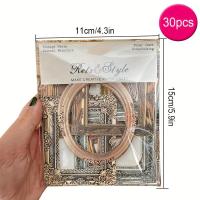 ราคา กระดาษสแครปบุ๊คขอบกลวงสไตล์วินเทจ 30 ชิ้น ขนาด 4.3 นิ้ว x 5.9 นิ้ว กระดาษเดโคปาจด้าน เหมาะสำหรับงานฝีมือและจดบันทึก เป็นตัวเลือกที่ยอดเยี่ยมสำหรับอุปกรณ์สแครปบุ๊ค ห่อ (17592304372161)