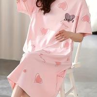 ราคา ชุดนอนเด็กผู้หญิง แขนสั้น คอกลม ลายหัวใจ สีชมพู ลายมงคล ใส่ๆ ในฤดูร้อน ชุดนอนยาวปานกลาง น่ารัก (17592353273032)