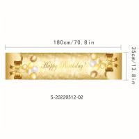 ราคา ธงแขวนโต๊ะเดี่ยว ขนาด 180 ซม. X 35 ซม. ( นิ้ว X 13.8 นิ้ว) ลายลูกโป่งสีทอง เหมาะสำหรับงานเลี้ยงวันเกิด เหมาะสำหรับทั้งเด็กชายและเด็กหญิง และเหมาะสำหรับตกแต่งเทศกาล (17592378092388)