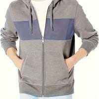 ราคา เสื้อแจ็คเก็ตมีฮู้ดสุดเท่ห์สำหรับผู้ชาย ดีไซน์ Color Blocking, ซิปเต็มตัว, และดีไซน์ย้อนยุค ช่องใส่ของด้านหน้า (17592543618108)