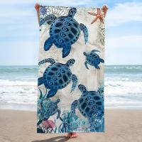 ราคา ผ้าเช็ดตัวชายหาดลายเต่า 1 ผืน, ผ้าไมโครไฟเบอร์ขนาดใหญ่, ซับน้ำได้ดีเยี่ยม, เหมาะสำหรับการทาง, สระว่ายน้ำ, ดำน้ำ, เล่น, โยคะ, แคมป์ปิ้ง, ใช้ได้ทุก (17592563472641)