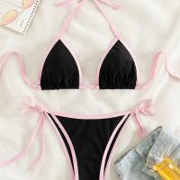ราคา ชุดว่ายน้ำบิกินี่สองชิ้น ผูกโบว์สีชมพู (17592190353617)
