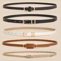ราคา ชุดเข็มขัดผู้หญิงแฟชั่นใหม่ฤไม้ผลิฤดูร้อน 5 ชิ้น เรียบง่ายๆ กางเกงจั๊มสูทยีนส์ (17592363627907)