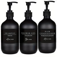 ราคา 3 ชิ้น สบู่ชำระ, ครีมนวดผม, เจลอาบน้ำ | ขวดจ่ายน้ำยา PET สำหรับห้องน้ำ, พลาสติก, แบบตั้งพื้น, ไม่ต้องใช้ไฟฟ้า (17592203934033)