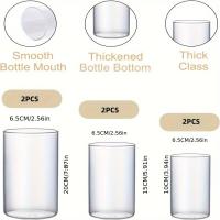 ราคา ชุดเชิงเทียนแก้ว 6 ชิ้น, ฐานรองเทียนแก้วทรงกระบอกใส, เหมาะสำหรับเทียนเสา, เทียนลอยสไตล์โมเดิร์น, สำหรับแจกันประดับโต๊ะ, เชิงเทียนสำหรับตกแต่งจุดประดับโต๊ะ (17592614006210)