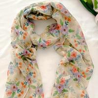 ราคา ผ้าพันคอไหมพรมโพลีเอสเตอร์สีเหลืองอมเหลืองแดง 1 ชิ้น ผ้าพันคอผ้าโปร่งสไตล์บาหลี ผ้าพันคอผู้หญิง ผ้าพันคอระบายกันแดด เสื้อผ้าพันคอ ผ้าคลุมไหล่ (17592669197807)