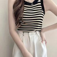 ราคา เสื้อกล้ามแฟชั่นลายทางมีสายเดี่ยว, เสื้อชั้นในสำหรับผู้หญิง, ผ้าไฟเบอร์น้ำแข็ง, และเสื้อกั๊กลายทางอเนกประสงค์, ทันสมัย (17592684461377)