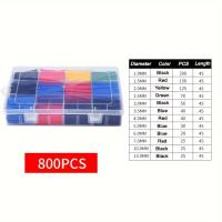 ราคา ชุดท่อหดเทปฉนวนกันความร้อนสีสันสดใส 800 ชิ้น - ท่อหดเทปฉนวนกันความร้อนสำหรับสายไฟในเรือ ยานยนต์ รถจักรยานยนต์ และเรือ - ทนทาน ทนต่อการกัดกร่อน และติดตั้งง่าย (17592696791409)