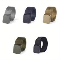 ราคา เข็มขัดลำลองผู้ชายไนลอนทนทาน 5 ชิ้น - หัวเข็มขัดพลาสติกปรับได้ อเนกประสงค์ สวมใส่ เหมาะสำหรับป่า แคมป์ปิ้ง ผจญภัยกลางแจ้ง และใส่ในชีวิตประจำวัน (17592764430862)