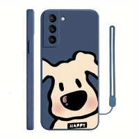 ราคา เคสโทรศัพท์น่ารักสำหรับ Samsung S21 ULTRA/ S21 PLUS/ S21/ S21FE สุนัขมีความสุข + สายคล้องมือ TPU (17592817382606)