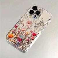 ราคา ฝาครอบโทรศัพท์มือถือที่สวยงามด้วยสำหรับ Iphone16/15Promax/14/13/12/11/Xr/Xs/7/8/Se2/Se3/12Mini/13Mini ฝาครอบโทรศัพท์มือถือที่โปร่งใส (17592849869980)