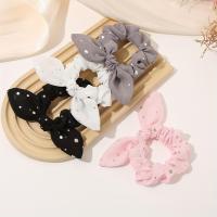 ราคา 4 แพ็คกีบกระต่ายสกรันชี่ส์ผ้าผูกผม สไตล์ยางรัดผมสไตล์ผู้หญิง อุปกรณ์เสริมผมสำหรับทำผม (17592911138439)